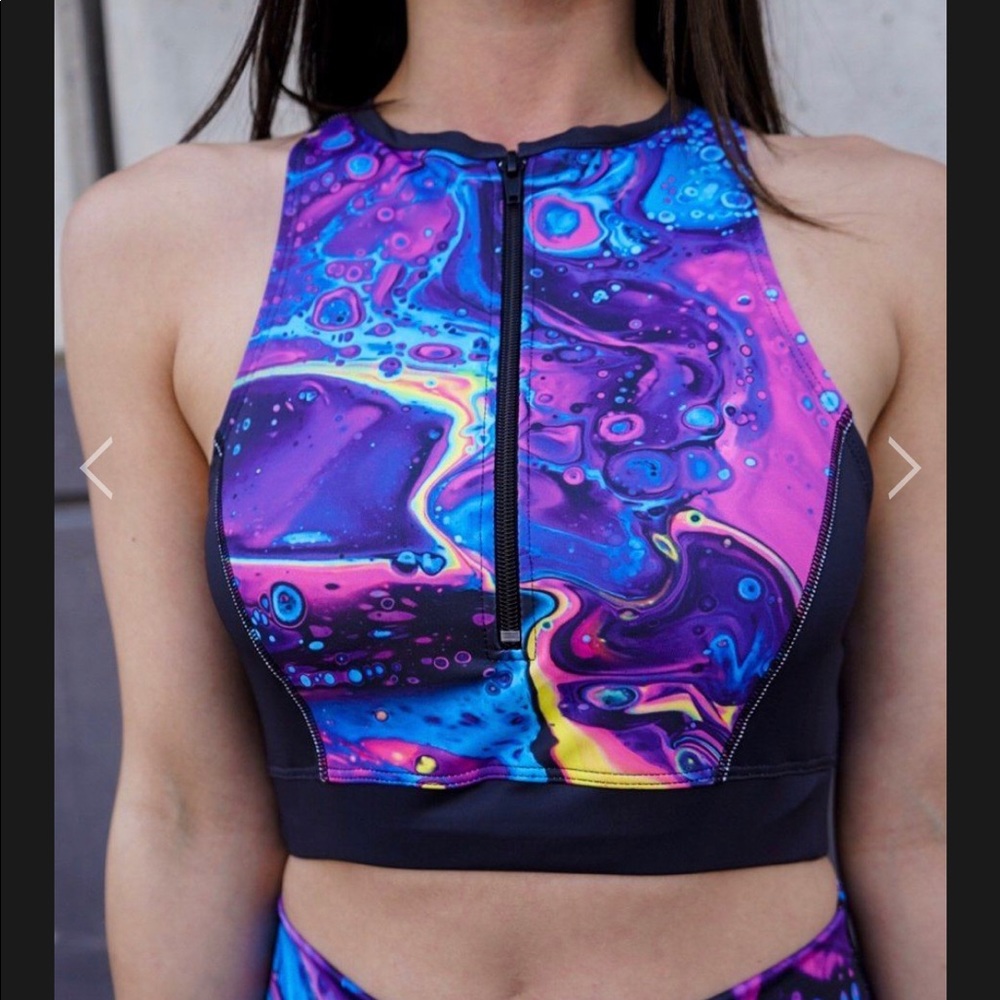 ElectroThreads Acid Bath zip up crop